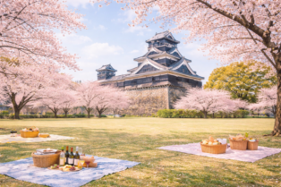熊本ワイン会　熊本城お花見